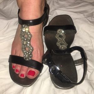 Black strappy sandals